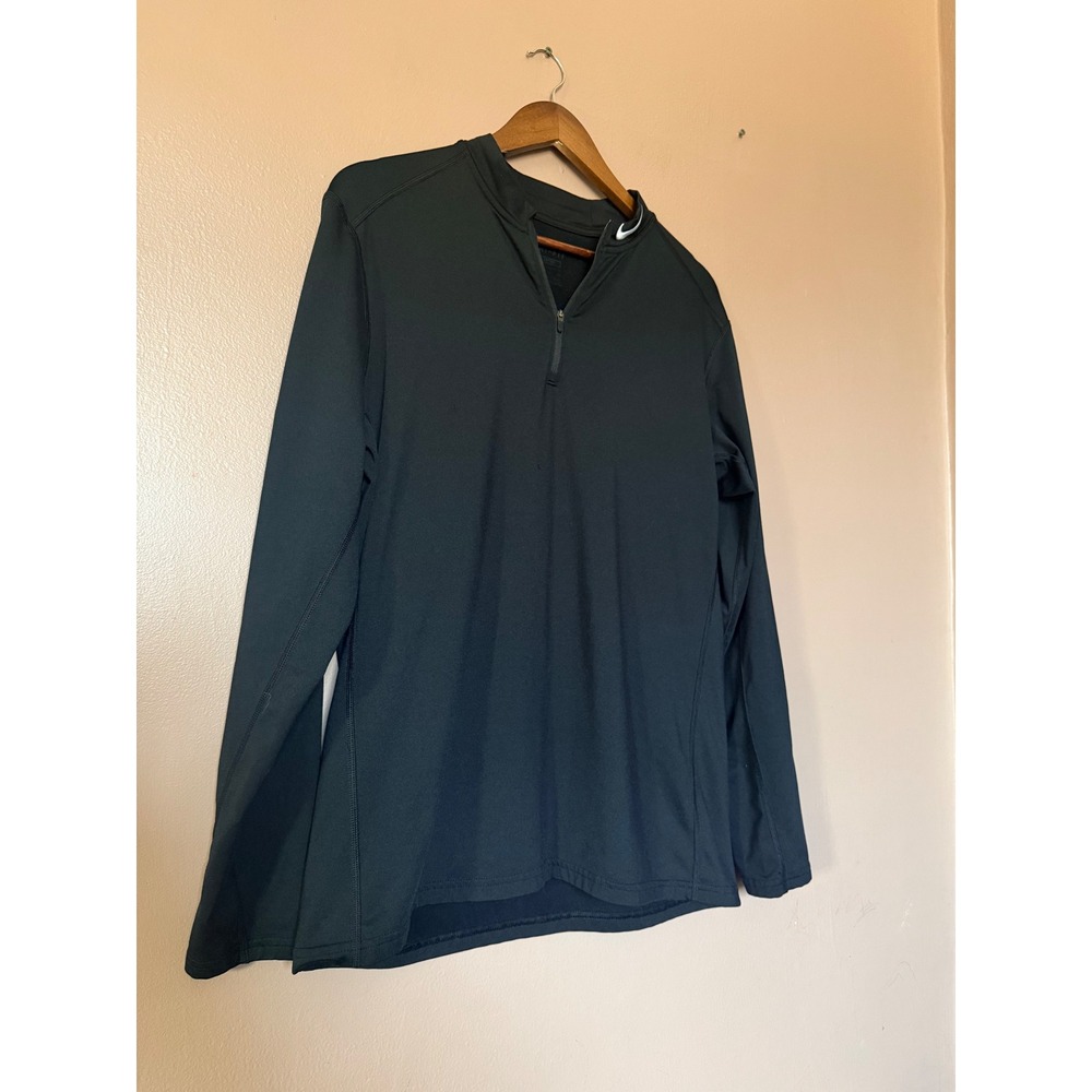 Nike XL Black Dri-FIT Quarter Zip Pullover Long Sleeve Athletic Top Poly Blend